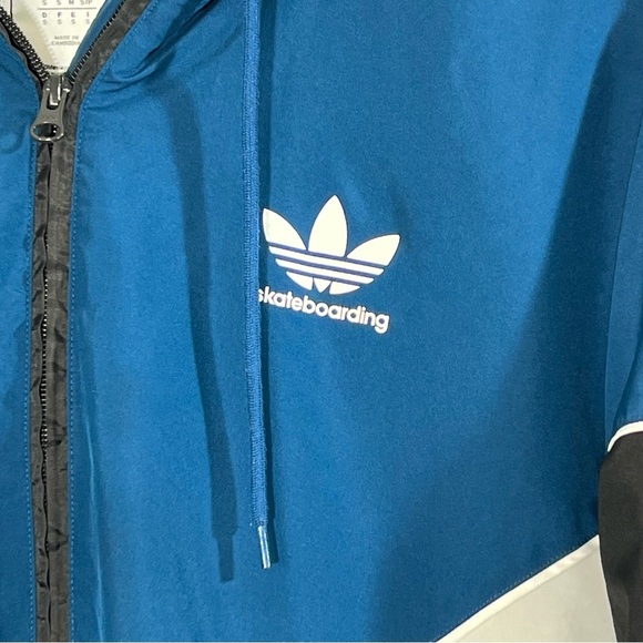Adidas Retro Skateboarding Climalite Windbreaker Zip Up Lightweight Jacket Sz S - Picture 3 of 12